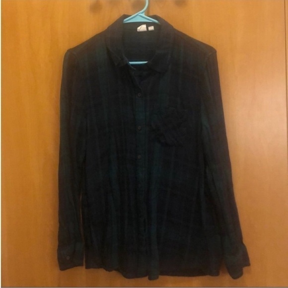 GAP Size Medium Green and Blue Flannel Shirt. - Picture 3 of 8